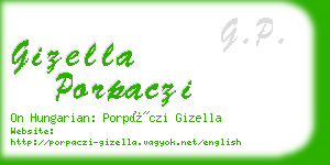 gizella porpaczi business card